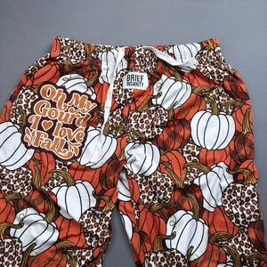 Brief Insanity Women's Fall Pumpkin Pajama Pants,‎ Oh My Gourd, Large